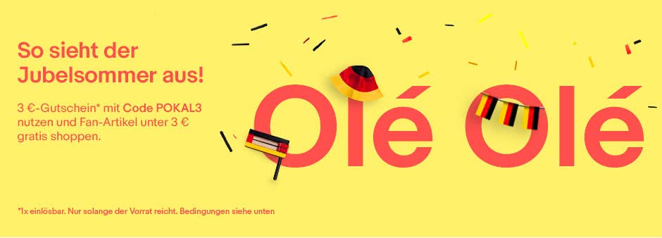 Gratisbestellungen bei eBay mit 3€-Gutschein auf Aktionsartikel
